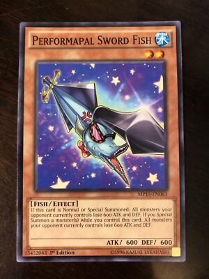 Performapal Sword Fish MP15-EN063 YuGiOh! Mega Pack 2015 1st Ed Near Mint NEW x1-image