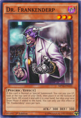 Yugioh! LP Dr. Frankenderp - MP16-EN135 - Common - 1st Edition Lightly Played, E-image
