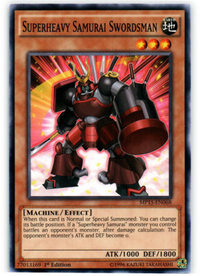 Superheavy Samurai Swordsman - MP15-EN068 - Common - 1st Edition x3 - Near Mint-image