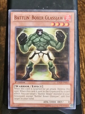 Battlin' Boxer Glassjaw - 1st Edition - Yugioh Fire Monster - Vintage-image