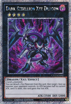 Near Mint x 1 Dark Rebellion Xyz Dragon - CT12-EN002 - Platinum Secret Rare - Li-image