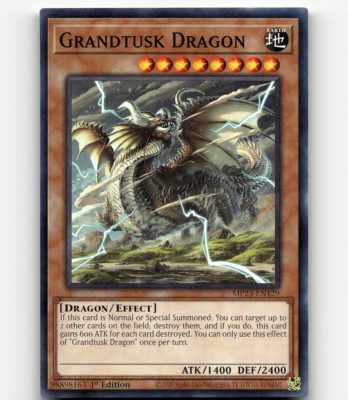 Yugioh Grandtusk Dragon 25th Anniv. Tin: Dueling Heroes Mega Pack-image