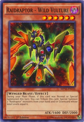 Raidraptor - Wild Vulture - MP16-EN116 - Common - 1st Edition - Heavily Played-image