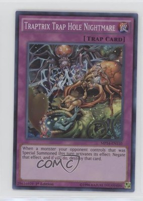 2014 Yu-Gi-Oh! Mega-Tins Mega Pack 1st Edition Traptrix Trap Hole Nightmare 0ms5-image