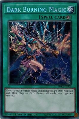 LDK2-ENS05 DARK BURNING MAGIC SECRET RARE LIMITED EDITION YuGiOh CARD-image