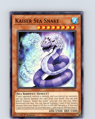 Yu-Gi-Oh TCG Kaiser Sea Snake MP18-EN025 1st Edition Common Card NM-image