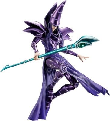 New TAMASHII NATIONS Bandai S.H.MonsterArts Yu-Gi-Oh! Dark Magician Figure Japan-image
