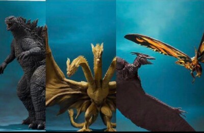 BANDAI Premium S.H.MonsterArts Godzilla King Ghidorah Radon & Mothra 2019 3 set-image