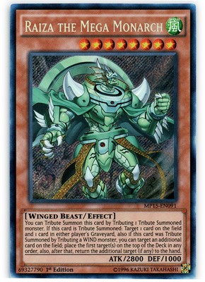 Yugioh! LP Raiza the Mega Monarch - MP15-EN091 - Secret Rare - 1st Edition Light-image