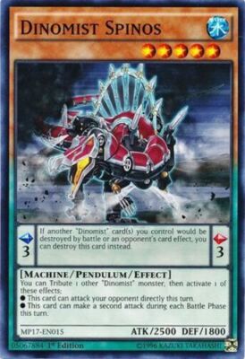 Yu-Gi-Oh! TCG Dinomist Spinos 2017 Mega-Tin Mega Pack MP17-EN015 1st Ed Common-image