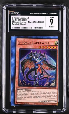 Yugioh CGC 9 Twisted Miscut S-Force Lapcewell MP23-EN012 Ultra Rare Misprint!!-image
