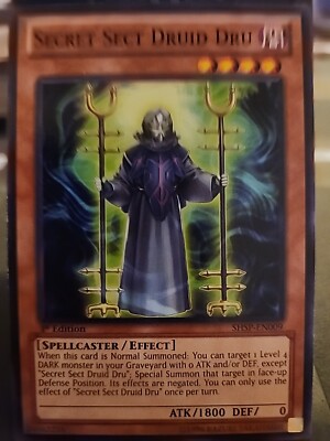 Secret Sect Druid Dru - 1st Edition - Yugioh Dark Monster - Vintage-image