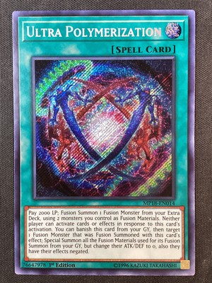 Yu-Gi-Oh TCG #MP18-EN014 Ultra Polymerization 1st Edition Secret Rare NM-image