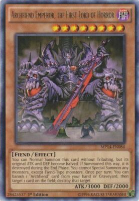 Archfiend Emperor, the First Lord of Horror - MP14-EN084 - Rare - 1st Edition x1-image