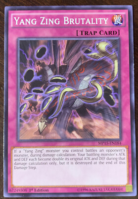 Yang Zing Brutality MP15-EN184 YuGiOh! Trap COMMON Mega Pack 2015 1st Ed NM x1-image