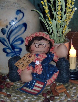 Primitive Patti's Ratties Betsy Annie Americana Ornie Doll Paper Pattern #321-image