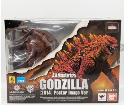 S.H. MonsterArts Godzilla 2014 Figure Tamashii Nations Used BANDAI Japan-image