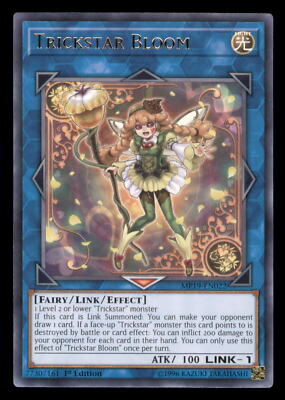 Yugioh Trickstar Bloom #MP19-EN022 2019 Gold Sarcophagus Tin Mega Pack LP-image