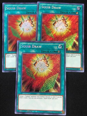YUGIOH SQUIB DRAW MP18-EN138 1ST SECRET X3 NM-image