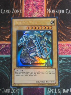 Yu-Gi-Oh! Blue-Eyes White Dragon LC01-EN004 Limited Ultra Rare NM e5/-image