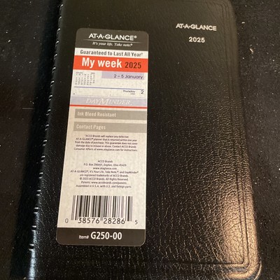2025 Planner, Weekly, 3-1/2 x 6