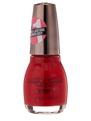 Sinful Colors 1617 SHINE ANNIE Step 1 Nail Polish Gel Technology 0.5 Oz Red-image