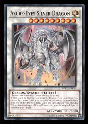 Yugioh Azure-Eyes Silver Dragon #LDK2-ENK39 Legendary Decks II LP-image
