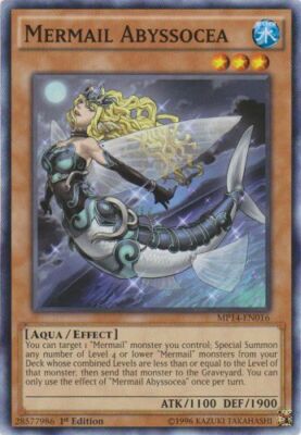 Mermail Abyssocea - MP14-EN016 - Common - 1st Edition NM YuGiOh!  2014 Mega-Tin -image