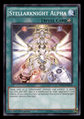 Yugioh Stellarknight Alpha #MP15-EN101 2015 Mega-Tins Mega Pack LP-image