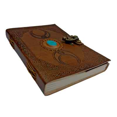 Vintage Leather bound Journal Antique Handmade Paper Notebook Diary Sketchbooks-image