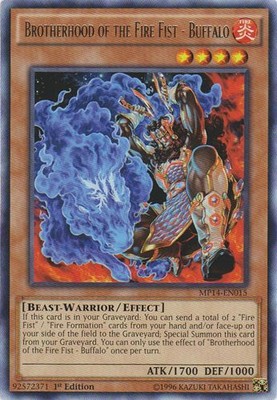 Brotherhood of the Fire Fist - Buffalo - MP14-EN015 - Rare - 1st Edition - Light-image