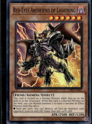 Yu-Gi-Oh! Red-Eyes Archfiend of Lightning LDK2-ENJ03 Common Unlimited NM-image
