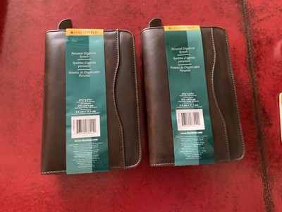 Day-Timer Wire-Bound Leather Organizer System Agenda Brown  (set of 2)-image