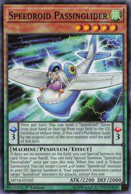 Yu-Gi-Oh! Speedroid Passinglider MP18-EN102 Common 1st Edition NM-image