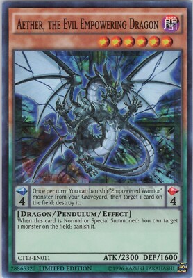 Aether, the Evil Empowering Dragon NM (#6) LTD 2016 Mega-Tins (CT13) Yugioh-image