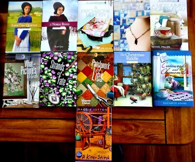 Lot of 11 Annie’s Hardback Amish Country Quilted Creative Woman Mysteries + VG-image