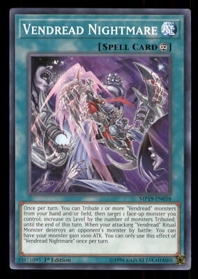 Yugioh Vendread Nightmare #MP19-EN058 2019 Gold Sarcophagus Tin Mega Pack LP-image
