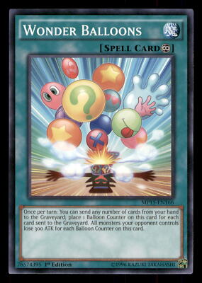 Yugioh Wonder Balloons #MP15-EN166 2015 Mega-Tins Mega Pack LP-image