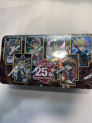 YuGiOh DUELING HEROES 25th ANNIVERSARY TIN MP23 (3 MEGA PACKS) FACTORY SEALED-image