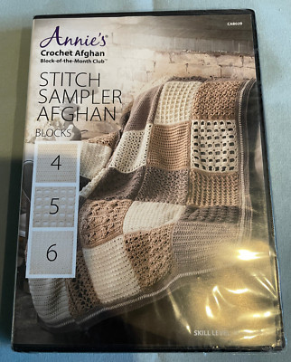 Annie's Crochet Afghan Block-of-the-Month Club Stitch Sampler 4-6 2018 DVD Video-image