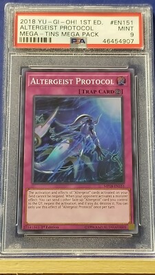 Altergeist Protocol - 2018 Yu-Gi-Oh 1st Edition Mega Tins Mega Pack   PSA 9  -image