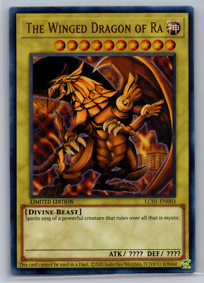 Yu-Gi-Oh The Winged Dragon of Ra Ultra Rare LC01-EN003 25th Anniversary NM 001-image