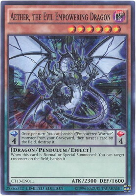 Yu-Gi-Oh Card - CT13-EN011 - AETHER THE EVIL EMPOWERING DRAGON (super rare) NM/M-image