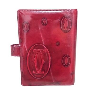 Cartier Happy Birthday Ring Bound Planner w/ Refills Bordeaux Leather Authentic-image