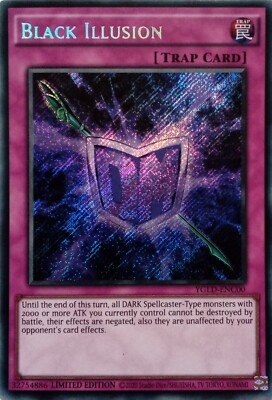 YGLD-ENC00 BLACK ILLUSION SECRET RARE LIMITED EDITION YuGiOh CARD-image