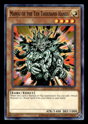 YUGIOH MANJU OF THE TEN THOUSAND HANDS OP18-EN013 COMMON-image