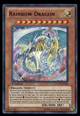 Yugioh! Rainbow Dragon LCGX-EN162 Ultra Rare 1st Ed LP-image