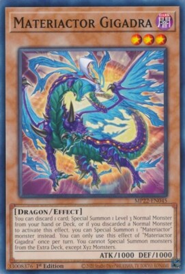 1x Materiactor Gigadra - 1st Edit NM Eng YuGiOh - 2022 Mega Tin - Pharoah's Gods-image