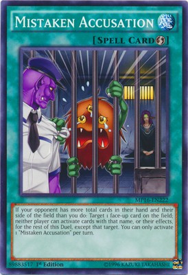 Mistaken Accusation - MP16-EN222 - Common - 1st Edition - Lightly Played-image
