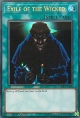 Yugioh! LP Exile of the Wicked - LCKC-EN100 - Ultra Rare - 1st Edition Lightly P-image